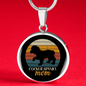 Cocker Spaniel Mom Circle Necklace Stainless Steel or 18k Gold 18-22"-Express Your Love Gifts