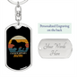Cocker Spaniel Mom Keychain Stainless Steel or 18k Gold Dog Tag Keyring-Express Your Love Gifts