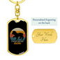 Cocker Spaniel Mom Keychain Stainless Steel or 18k Gold Dog Tag Keyring-Express Your Love Gifts