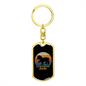 Cocker Spaniel Mom Keychain Stainless Steel or 18k Gold Dog Tag Keyring-Express Your Love Gifts
