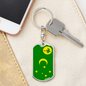 Cocos Island Flag Swivel Keychain Dog Tag Stainless Steel or 18k Gold-Express Your Love Gifts