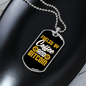 Coffee and Bitcoin Crypto Necklace Stainless Steel or 18k Gold Dog Tag 24" Chain-Express Your Love Gifts