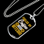 Coffee and Bitcoin Crypto Necklace Stainless Steel or 18k Gold Dog Tag 24" Chain-Express Your Love Gifts