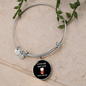 Coffee And Cat Bracelet Stainless Steel or 18k Gold Circle Bangle-Express Your Love Gifts