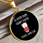 Coffee And Cat Circle Necklace Stainless Steel or 18k Gold 18-22"-Express Your Love Gifts