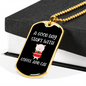 Coffee And Cat Necklace Stainless Steel or 18k Gold Dog Tag 24" Chain-Express Your Love Gifts
