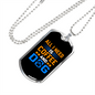 Coffee and Dog Necklace Stainless Steel or 18k Gold Dog Tag 24" Chain-Express Your Love Gifts