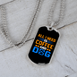 Coffee and Dog Necklace Stainless Steel or 18k Gold Dog Tag 24" Chain-Express Your Love Gifts