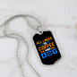 Coffee and Dog Necklace Stainless Steel or 18k Gold Dog Tag 24" Chain-Express Your Love Gifts