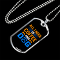 Coffee and Dog Necklace Stainless Steel or 18k Gold Dog Tag 24" Chain-Express Your Love Gifts
