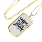Coffee And Jesus Necklace Stainless Steel or 18k Gold Dog Tag 24" Chain-Express Your Love Gifts