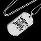 Coffee And Jesus Necklace Stainless Steel or 18k Gold Dog Tag 24" Chain-Express Your Love Gifts