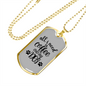 Coffee and My Dog TranspArent Necklace Stainless Steel or 18k Gold Dog Tag 24" Chain-Express Your Love Gifts