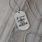 Coffee and My Dog TranspArent Necklace Stainless Steel or 18k Gold Dog Tag 24" Chain-Express Your Love Gifts