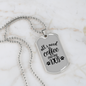Coffee and My Dog TranspArent Necklace Stainless Steel or 18k Gold Dog Tag 24" Chain-Express Your Love Gifts