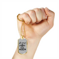 Coffee and My Dog TranspArent Necklace Stainless Steel or 18k Gold Dog Tag 24" Chain-Express Your Love Gifts