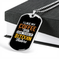 Coffee Bitcoin Haters Crypto Necklace Stainless Steel or 18k Gold Dog Tag 24" Chain-Express Your Love Gifts