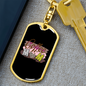 Coffee Mom Keychain Stainless Steel or 18k Gold Dog Tag Keyring-Express Your Love Gifts