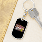 Coffee Mom Keychain Stainless Steel or 18k Gold Dog Tag Keyring-Express Your Love Gifts