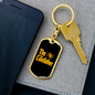 Coinfather Crypto Keychain Stainless Steel or 18k Gold Dog Tag Keyring-Express Your Love Gifts
