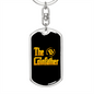 Coinfather Crypto Keychain Stainless Steel or 18k Gold Dog Tag Keyring-Express Your Love Gifts