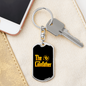 Coinfather Crypto Keychain Stainless Steel or 18k Gold Dog Tag Keyring-Express Your Love Gifts