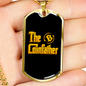 Coinfather Crypto Necklace Stainless Steel or 18k Gold Dog Tag 24" Chain-Express Your Love Gifts