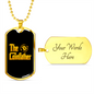 Coinfather Crypto Necklace Stainless Steel or 18k Gold Dog Tag 24" Chain-Express Your Love Gifts