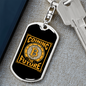 Coining The Future Bitcoin Crypto Keychain Stainless Steel or 18k Gold Dog Tag Keyring-Express Your Love Gifts