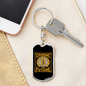 Coining The Future Bitcoin Crypto Keychain Stainless Steel or 18k Gold Dog Tag Keyring-Express Your Love Gifts