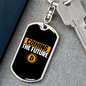 Coining The Future Crypto Keychain Stainless Steel or 18k Gold Dog Tag Keyring-Express Your Love Gifts