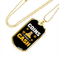Coins Over Cash Crypto Necklace Stainless Steel or 18k Gold Dog Tag 24" Chain-Express Your Love Gifts