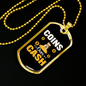 Coins Over Cash Crypto Necklace Stainless Steel or 18k Gold Dog Tag 24" Chain-Express Your Love Gifts