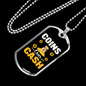 Coins Over Cash Crypto Necklace Stainless Steel or 18k Gold Dog Tag 24" Chain-Express Your Love Gifts