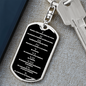 Collar De Diez Mandamientos Swivel Keychain Dog Tag Stainless Steel or 18k Gold-Express Your Love Gifts