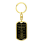 Collar De Diez Mandamientos Swivel Keychain Dog Tag Stainless Steel or 18k Gold-Express Your Love Gifts
