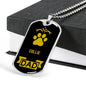Collie Dad Dog Tag Necklace Stainless Steel or 18k Gold Dog Tag W 24" Dog Owner Lover-Express Your Love Gifts