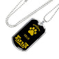 Collie Dad Dog Tag Necklace Stainless Steel or 18k Gold Dog Tag W 24" Dog Owner Lover-Express Your Love Gifts