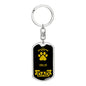 Collie Keychain Stainless Steel or 18k Gold-Express Your Love Gifts