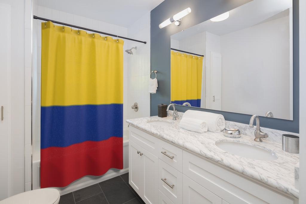 Colombia Flag Stylish Design 71" x 74" Elegant Waterproof Shower Curtain for a Spa-like Bathroom Paradise Exceptional Craftsmanship-Express Your Love Gifts