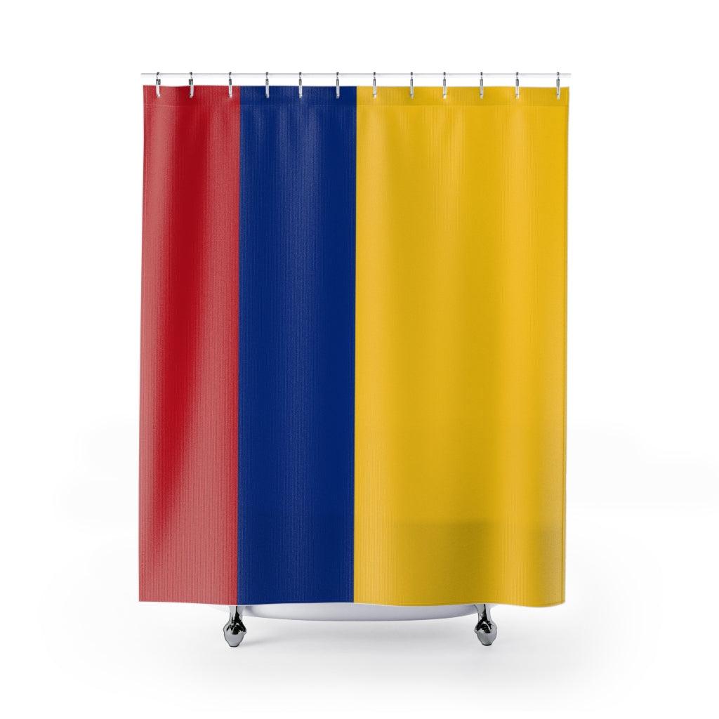 Colombia Flag Stylish Design 71" x 74" Elegant Waterproof Shower Curtain for a Spa-like Bathroom Paradise Exceptional Craftsmanship-Express Your Love Gifts