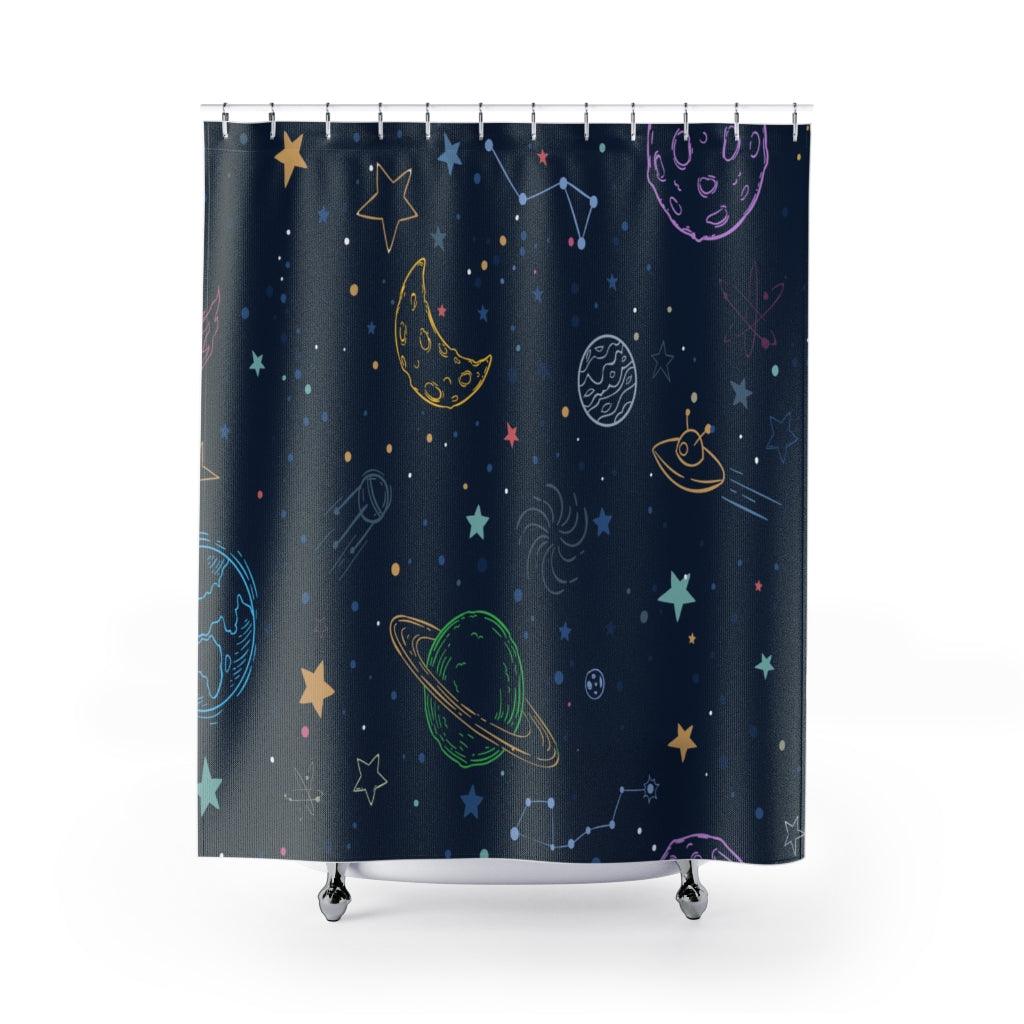 Color Seamless Space Stylish Design 71" x 74" Elegant Waterproof Shower Curtain for a Spa-like Bathroom Paradise Exceptional Craftsmanship-Express Your Love Gifts