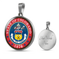 Colorado State Seal Necklace Circle Pendant Stainless Steel or 18k Gold 18-22"-Express Your Love Gifts