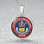 Colorado State Seal Necklace Circle Pendant Stainless Steel or 18k Gold 18-22"-Express Your Love Gifts