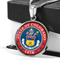 Colorado State Seal Necklace Circle Pendant Stainless Steel or 18k Gold 18-22"-Express Your Love Gifts