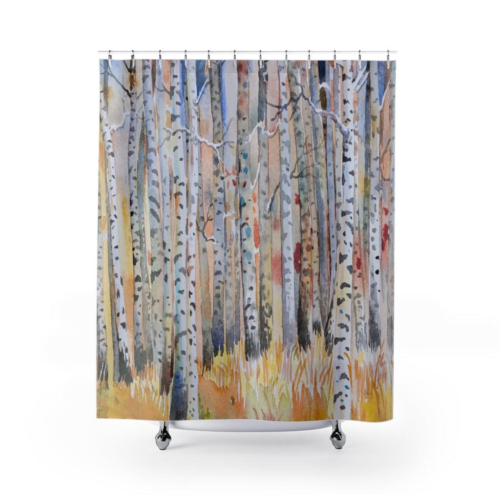 Colorful Autumn Trees Stylish Design 71" x 74" Elegant Waterproof Shower Curtain for a Spa-like Bathroom Paradise Exceptional Craftsmanship-Express Your Love Gifts
