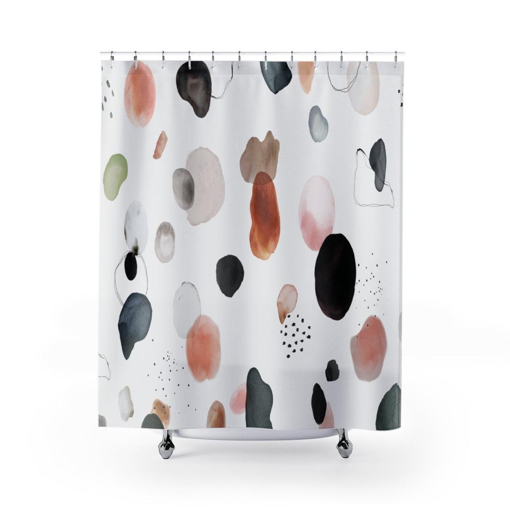 Colorful Watercolor Stain Stylish Design 71" x 74" Elegant Waterproof Shower Curtain for a Spa-like Bathroom Paradise Exceptional Craftsmanship-Express Your Love Gifts
