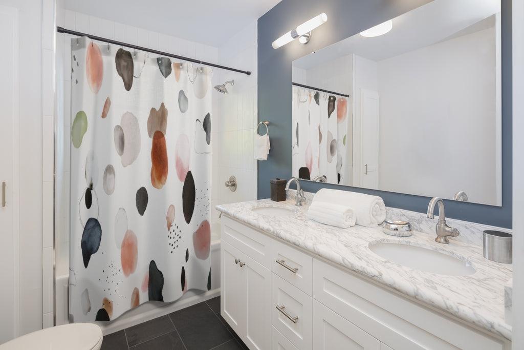 Colorful Watercolor Stain Stylish Design 71" x 74" Elegant Waterproof Shower Curtain for a Spa-like Bathroom Paradise Exceptional Craftsmanship-Express Your Love Gifts