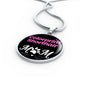 Colorprint Shorthair Cat Mom Necklace Circle Pendant Stainless Steel or 18k Gold 18-22"-Express Your Love Gifts