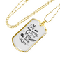 Come Let Us Adore Necklace Stainless Steel or 18k Gold Dog Tag 24" Chain-Express Your Love Gifts